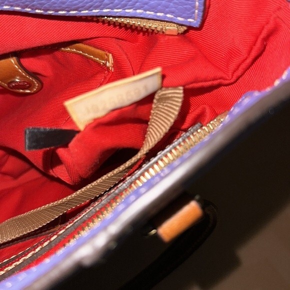 Dooney & Bourke Lexington Blue Pebbled Leather Tote Shoulder Bag - Picture 14 of 16